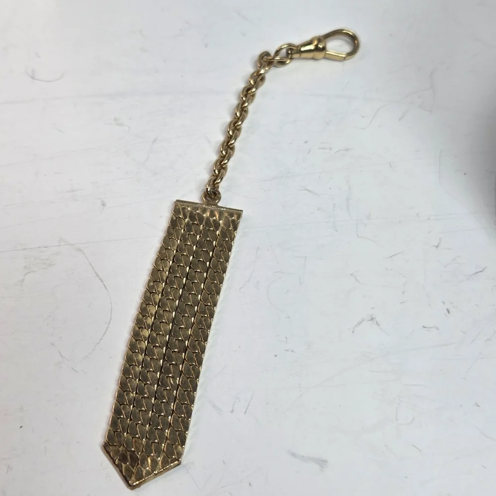 watch fob 1/20 12kgf gold watch fob herringbone chain 12.15g 5inch